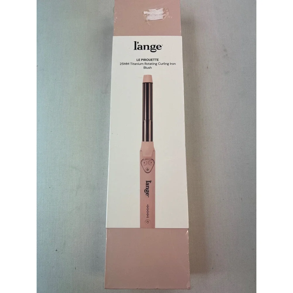 L'ANGE Le Pirouette Curling Iron Womens 25mm Blush Titanium Rotating